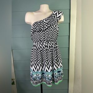 A.Byer One Ruffled shoulder casual dress Size L